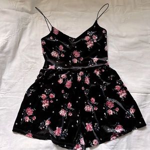 Velvet Floral Romper